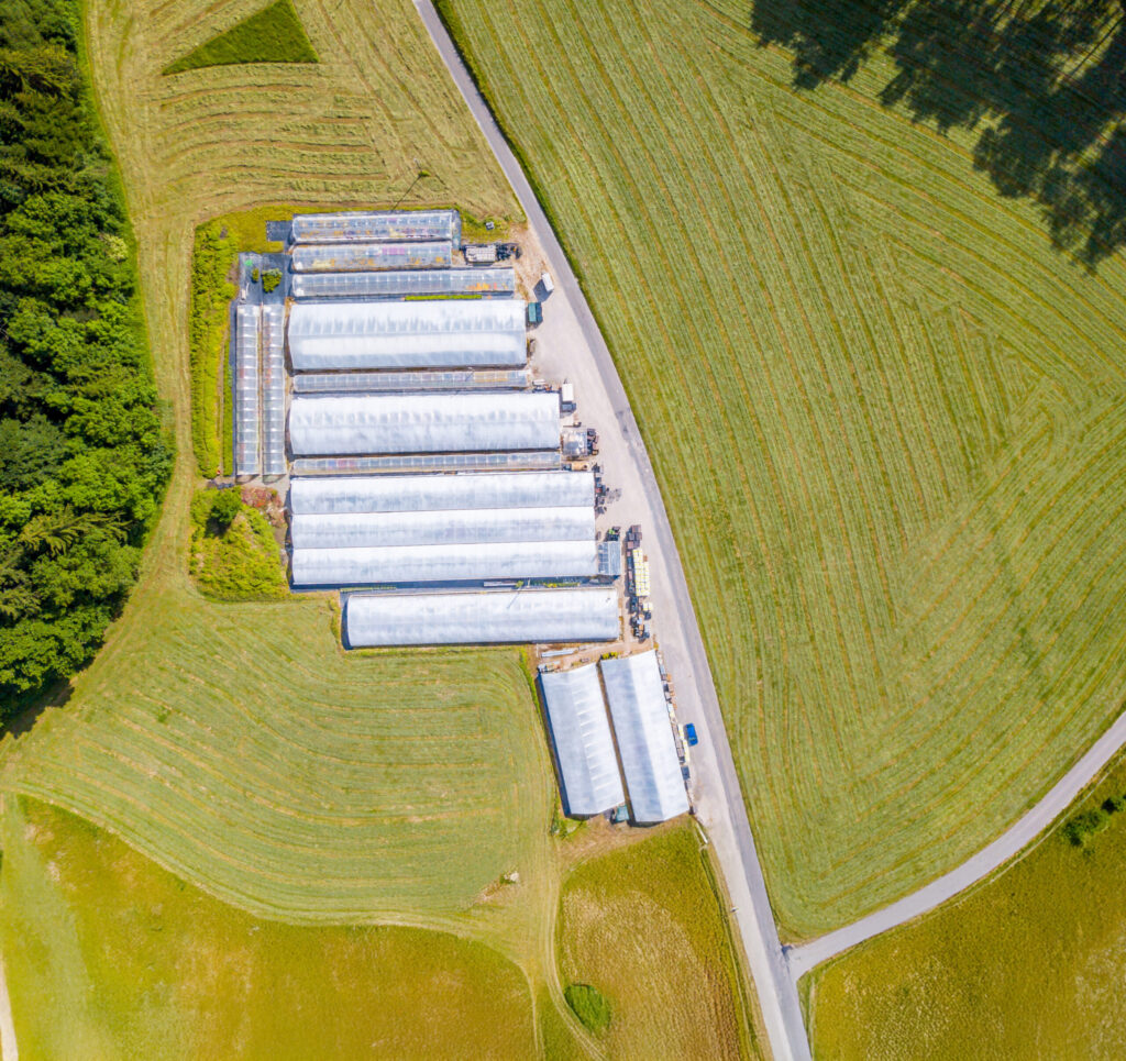 Aerial View of Farm