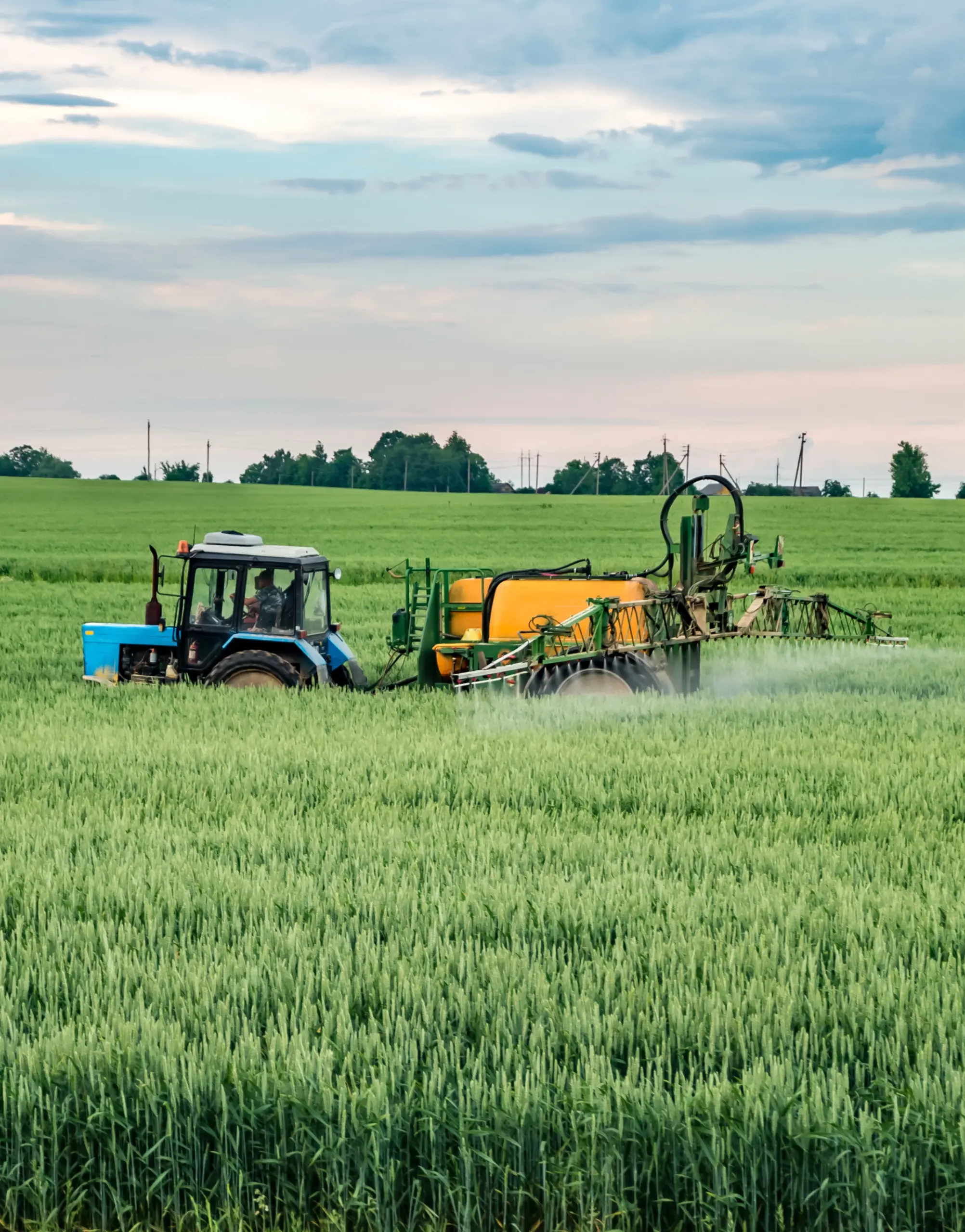 Tractor Spraying Field